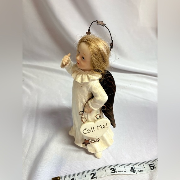 Adorable Cream Angel “Call Me” Figurine - Picture 3 of 6